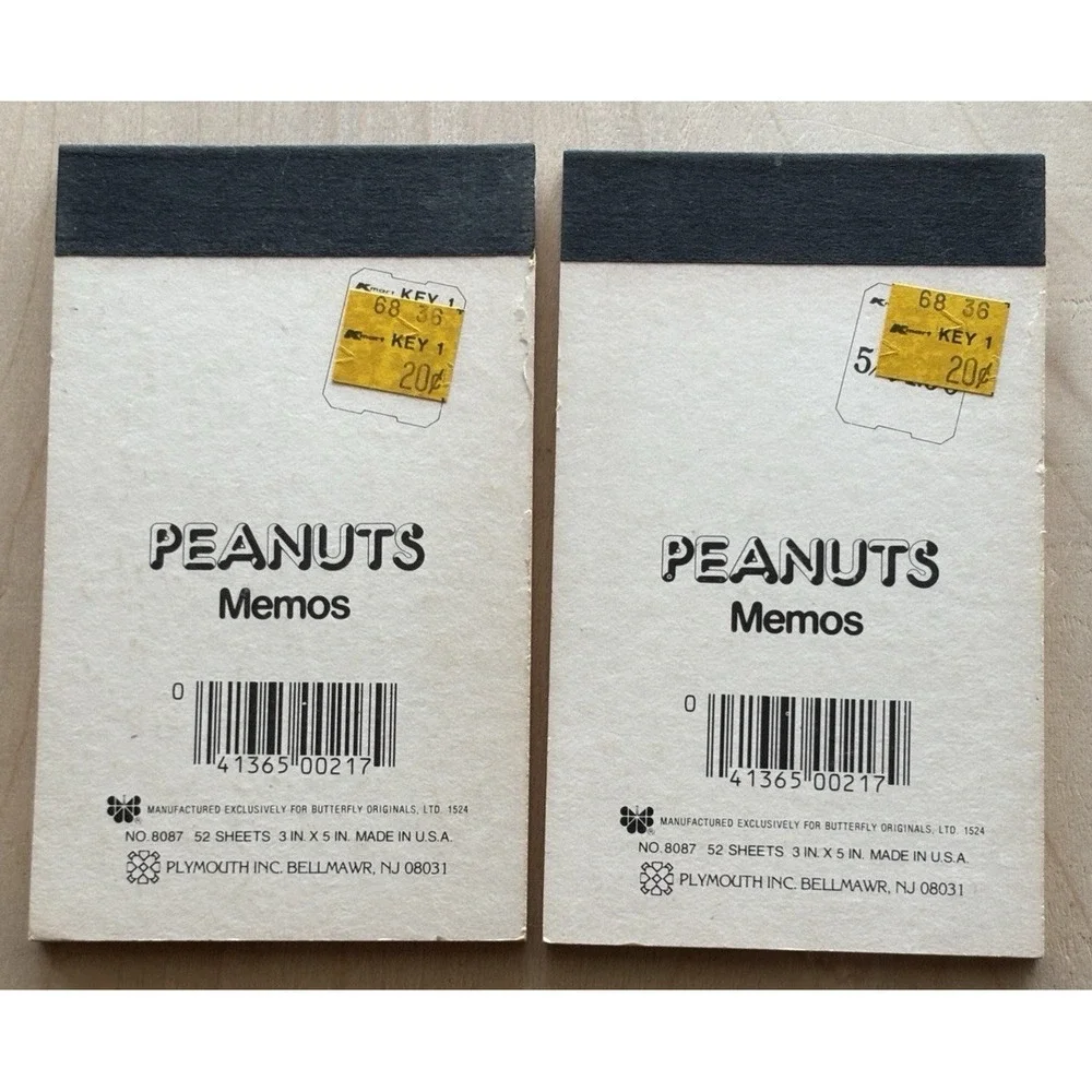 Vintage Peanuts Snoopy Lenticular Ruler + 2 Memo Note Pads New Unused Japan